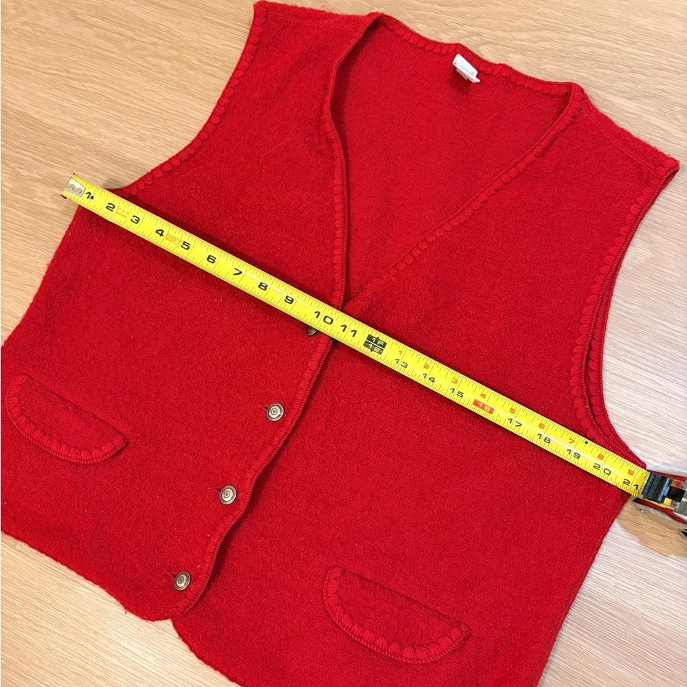 Lands' End Vintage 100% wool Vest - Picture 8 of 8